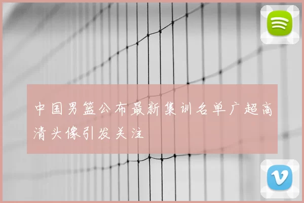 中国男篮公布最新集训名单广超高清头像引发关注