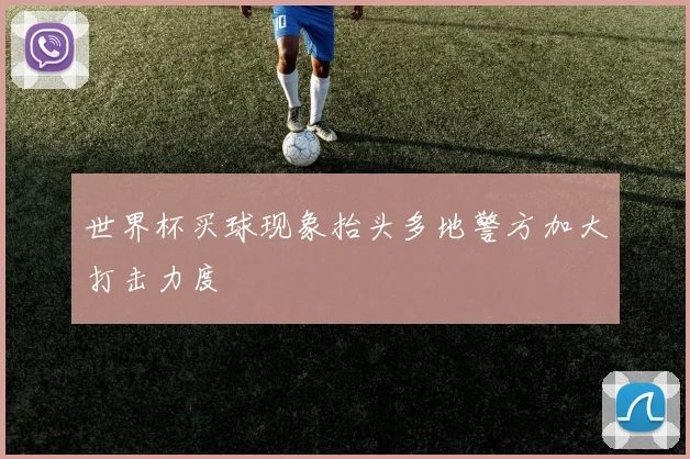世界杯买球现象抬头多地警方加大打击力度
